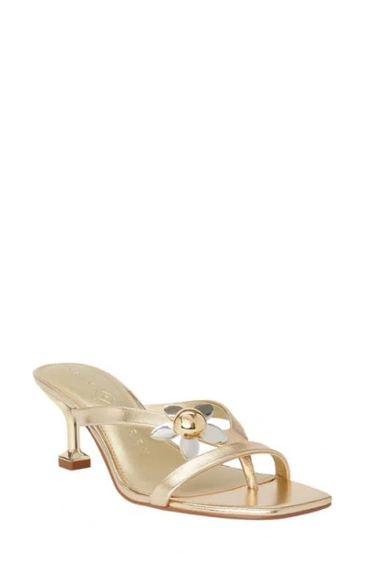 Katy Perry Oceanside Flower Embellishment Sandal In Champagne