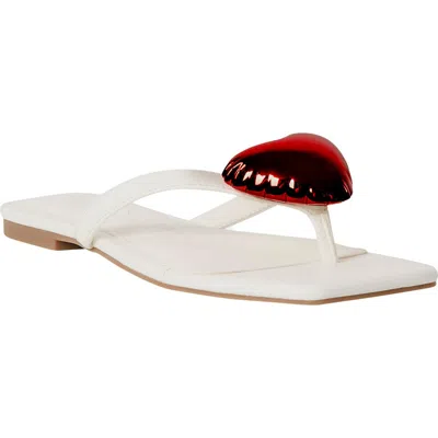 Katy Perry The Camie Heart Flip Flop In Optic White