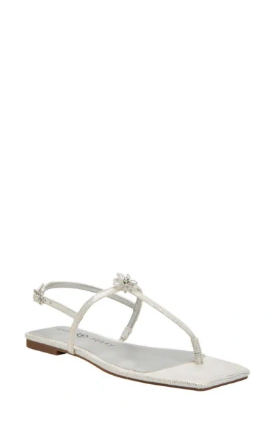 Katy Perry The Camie T-strap Slingback Sandal In Silver