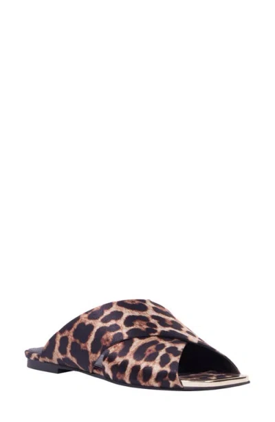 Katy Perry The Checked In Slide Sandal In Brown