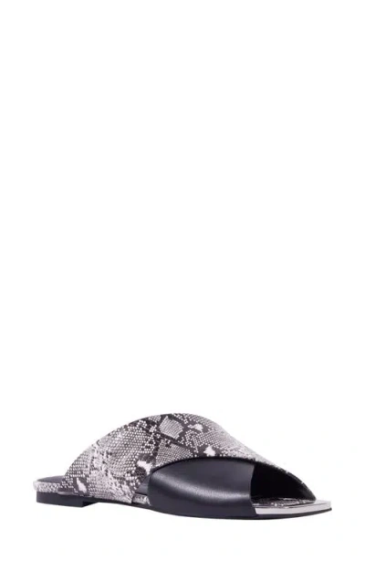 Katy Perry The Checked In Slide Sandal In Black