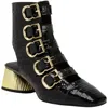 Katy Perry The Clarra Buckle Bootie Womens Patent Zipper Booties In Black