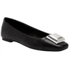 Katy Perry The Evie Stud Womens Embellished Faux Leather Ballet Flats In Black
