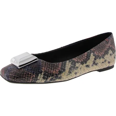 Katy Perry The Evie Stud Womens Embellished Faux Leather Ballet Flats In Red Multi