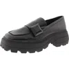Katy Perry The Geli Combat Loafer Womens Slip On Square Toe Loafers In Black