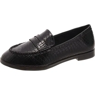 Katy Perry The Geli Loafer Womens Faux Leather Flat Loafers In Black