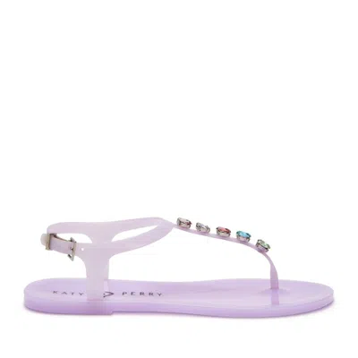 Katy Perry The Geli Stud Womens Rhinestone Jelly Slingback Sandals In Purple