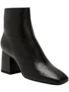 Katy Perry The Geminni Womens Faux Leather Square Toe Booties In Black