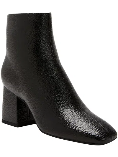 Katy Perry The Geminni Womens Faux Leather Square Toe Booties In Black