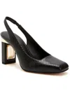 Katy Perry Womens Faux Leather Slip On Slingback Heels In Black