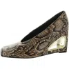Katy Perry The Hollow Wedge Pump Womens Cut-out Faux Leather Wedge Heels In Multi