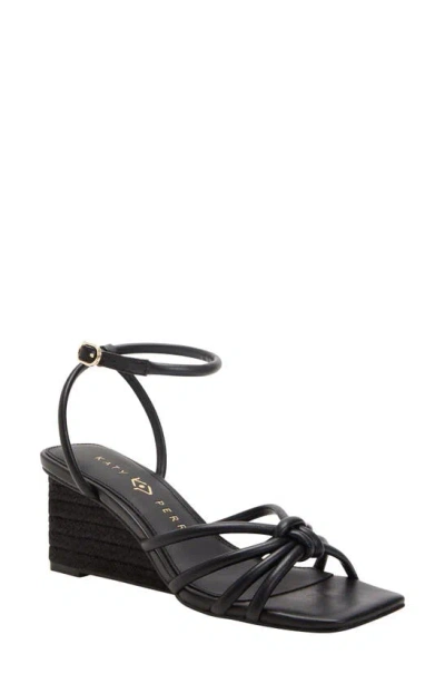 Katy Perry The Irisia Ankle Strap Wedge Sandal In Black