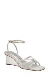 Katy Perry The Irisia Ankle Strap Wedge Sandal In Silver