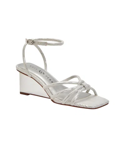 Katy Perry The Irisia Ankle Strap Wedge Sandal In Silver