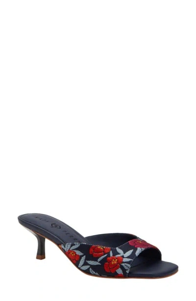Katy Perry The Ladie Kitten Heel Slide Sandal In Blue Multi