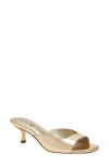 Katy Perry The Ladie Kitten Heel Slide Sandal In Gold