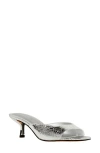 Katy Perry The Ladie Kitten Heel Slide Sandal In Silver