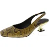 KATY PERRY THE LATERR WOMENS FAUX LEATHER SQUARE TOE SLINGBACK HEELS