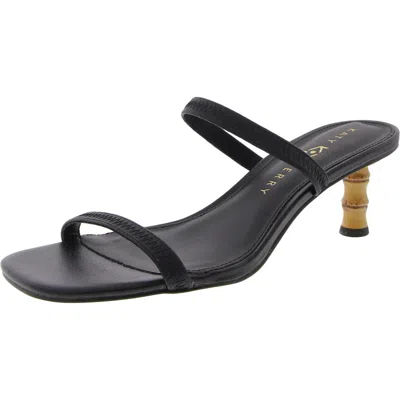 Katy Perry The Leilei Stretch Sandal Womens Strappy Faux Leather Heels In Black