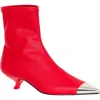 Katy Perry The Micro Heel Stretch Bootie In Bright Red