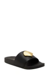 Katy Perry The Pool Shell Slide Sandal In Black