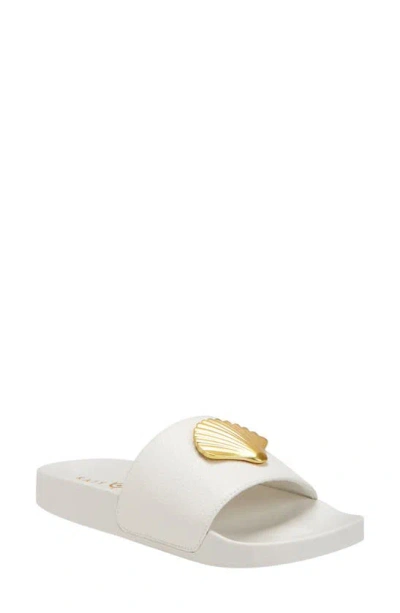 Katy Perry The Pool Shell Slide Sandal In Optic White
