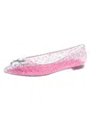 KATY PERRY THE PRINCESS WOMENS EMBELLISHED GLITTER FLATS
