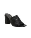 Katy Perry The Tana Slide Womens Woven Faux Leather Block Heel In Black