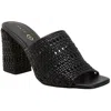 Katy Perry The Tana Slide Womens Woven Faux Leather Block Heel In Black