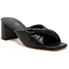 Katy Perry The Tooliped Twisted Sandal Womens Solid Faux Leather Block Heel In Black