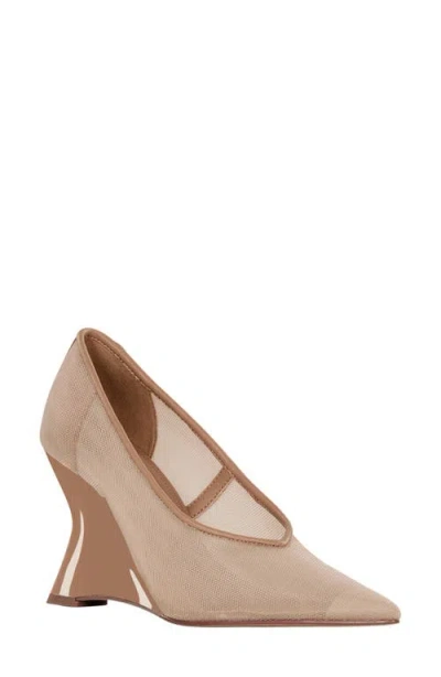 Katy Perry The Trendygurl Pointed Toe Wedge Pump In Caramel