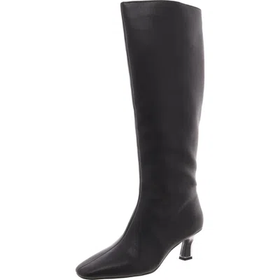 Katy Perry The Zaharrah Boot Womens Zipper Faux Leather Knee-high Boots In Black