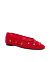 Katy Perry Women's Evie High Crystal Ballet Flats In Bright Red In White