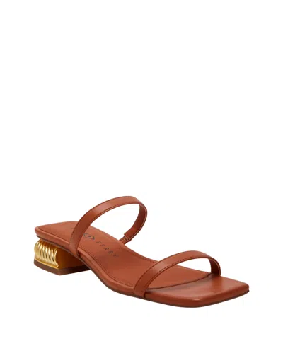 Katy Perry Women's Framing Low Block Heel Sandals In Ginger Biscuit