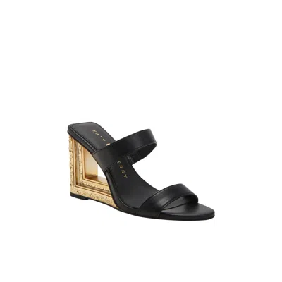 Katy Perry Women's Framing Wedge Two Band Sandals In Black