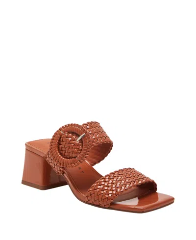Katy Perry Women's Gemm Woven Block Heel Sandals In Ginger Biscuit