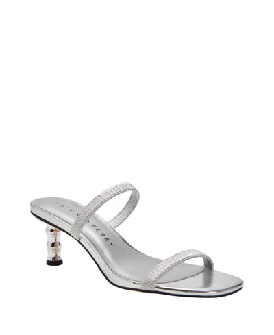 Katy Perry Women's Leilei Stretch Kitten Heel Sandals In Silver