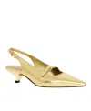 Katy Perry The Micro Heel Pointed Toe Slingback Pump In Gold