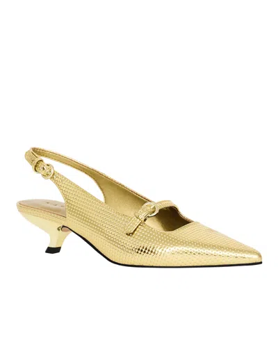 Katy Perry Women's Micro Heel Slingback Pumps In Gold