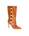 Katy Perry The Revival Snakeskin Embossed Pointed Toe Mid Calf Boot In Nutshell