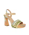 Katy Perry Woven Platform Sandal In Natural Multi