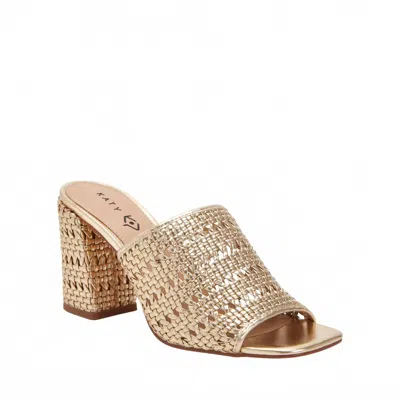 Katy Perry Women's Tana Slide Block Heel Sandal In Gold