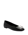 Katy Perry The Evie Stud Womens Embellished Faux Leather Ballet Flats In Black
