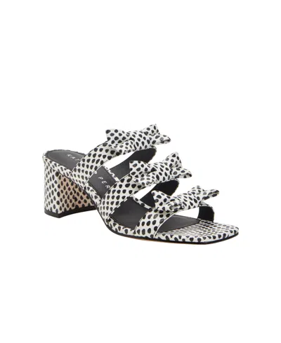Katy Perry Women's The Tooliped Block Heel Bow Sandals In Black White Multi