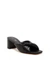 Katy Perry The Tooliped Twisted Sandal Womens Solid Faux Leather Block Heel In Black