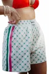 Katydid Check Boxer In White In White
