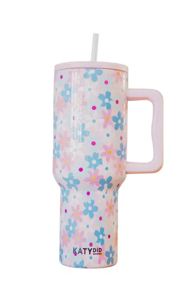 Katydid Dainty Florals 38 oz Tumbler In Light Pink