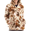 Katydid Furry Sherpa Pullover In Brown Cream In Multi