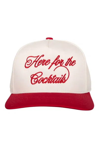 Katydid Here For The Cocktails Two-toned Vintage Hat In Red And Tan