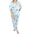 Katydid Holiday Cheers Pajama Set In Mint In Green